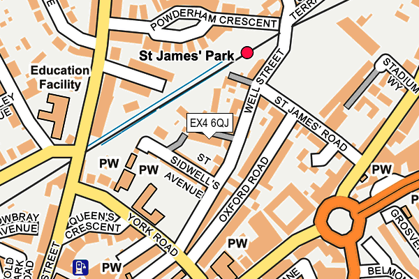 EX4 6QJ map - OS OpenMap – Local (Ordnance Survey)