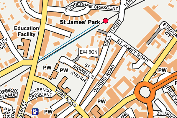 EX4 6QN map - OS OpenMap – Local (Ordnance Survey)