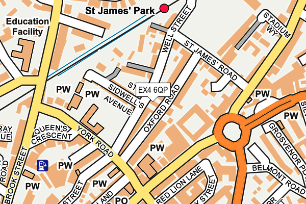 EX4 6QP map - OS OpenMap – Local (Ordnance Survey)