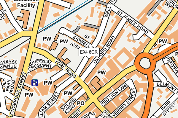 EX4 6QR map - OS OpenMap – Local (Ordnance Survey)