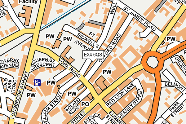 EX4 6QS map - OS OpenMap – Local (Ordnance Survey)