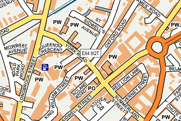 EX4 6QT map - OS OpenMap – Local (Ordnance Survey)