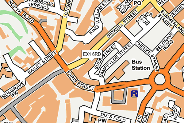 EX4 6RD map - OS OpenMap – Local (Ordnance Survey)