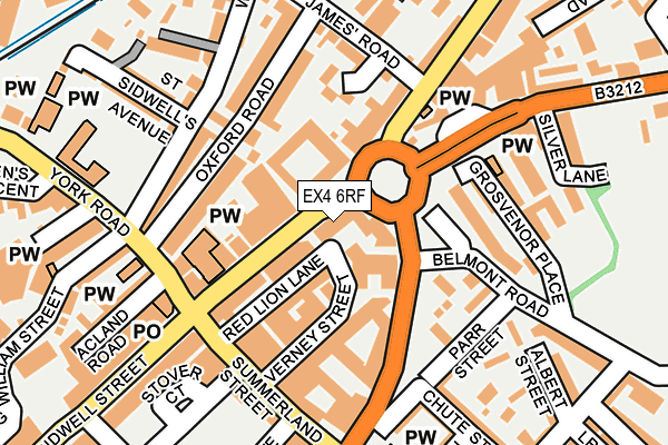 EX4 6RF map - OS OpenMap – Local (Ordnance Survey)