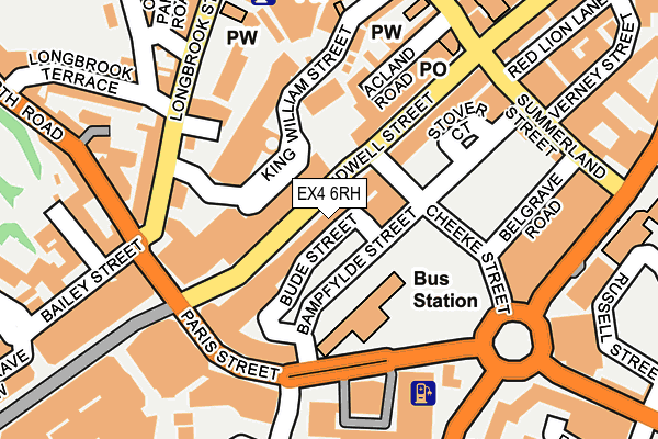 EX4 6RH map - OS OpenMap – Local (Ordnance Survey)