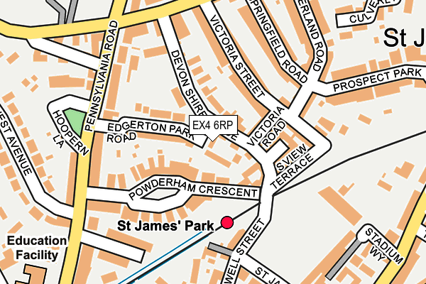 EX4 6RP map - OS OpenMap – Local (Ordnance Survey)