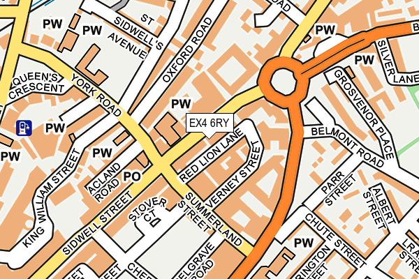 EX4 6RY map - OS OpenMap – Local (Ordnance Survey)