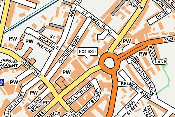 EX4 6SD map - OS OpenMap – Local (Ordnance Survey)