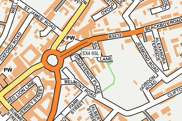 EX4 6SL map - OS OpenMap – Local (Ordnance Survey)