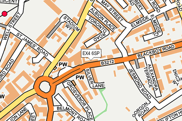 EX4 6SP map - OS OpenMap – Local (Ordnance Survey)