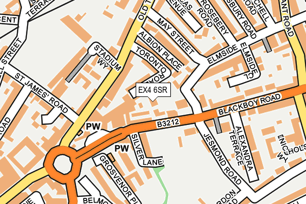 EX4 6SR map - OS OpenMap – Local (Ordnance Survey)