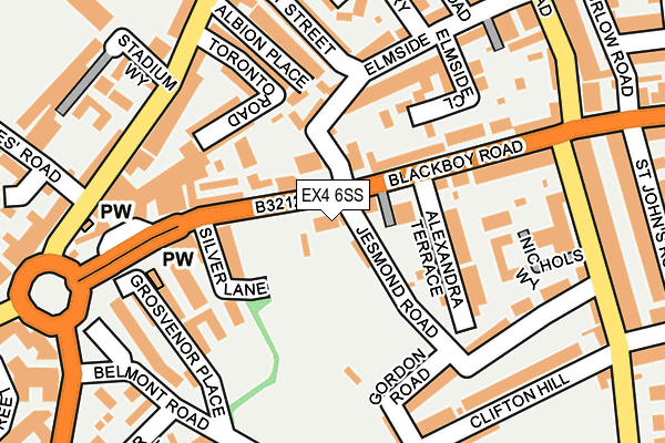 EX4 6SS map - OS OpenMap – Local (Ordnance Survey)