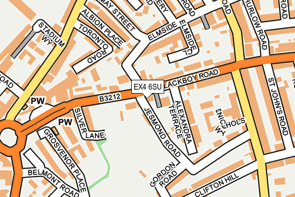 EX4 6SU map - OS OpenMap – Local (Ordnance Survey)