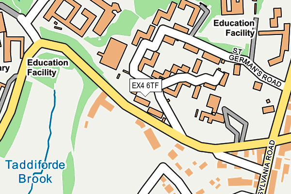 EX4 6TF map - OS OpenMap – Local (Ordnance Survey)