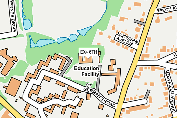 EX4 6TH map - OS OpenMap – Local (Ordnance Survey)