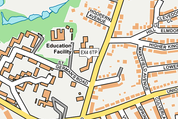 EX4 6TP map - OS OpenMap – Local (Ordnance Survey)