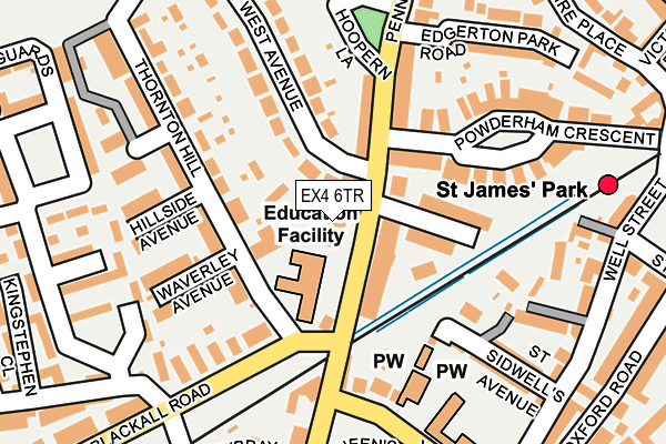 EX4 6TR map - OS OpenMap – Local (Ordnance Survey)