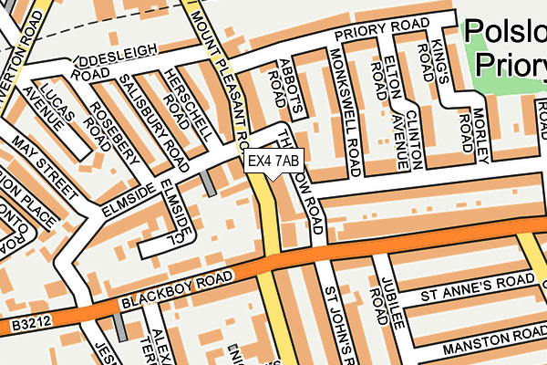 EX4 7AB map - OS OpenMap – Local (Ordnance Survey)