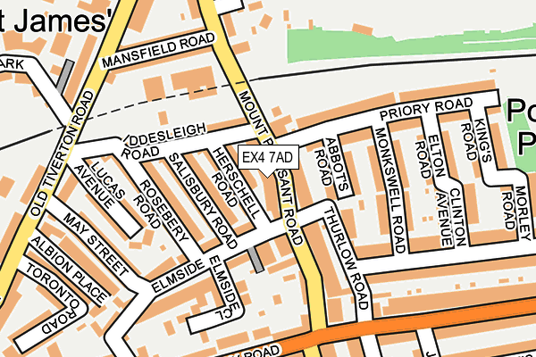 EX4 7AD map - OS OpenMap – Local (Ordnance Survey)