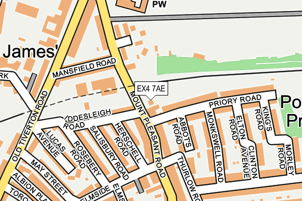 EX4 7AE map - OS OpenMap – Local (Ordnance Survey)