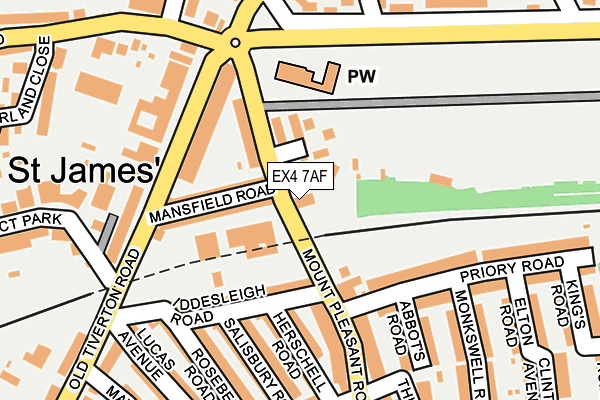 EX4 7AF map - OS OpenMap – Local (Ordnance Survey)