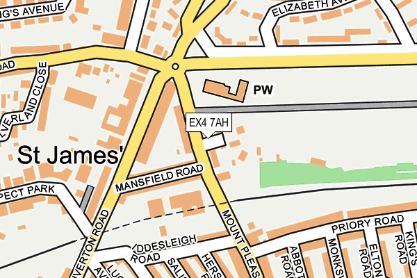 EX4 7AH map - OS OpenMap – Local (Ordnance Survey)