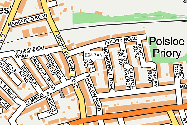 EX4 7AN map - OS OpenMap – Local (Ordnance Survey)