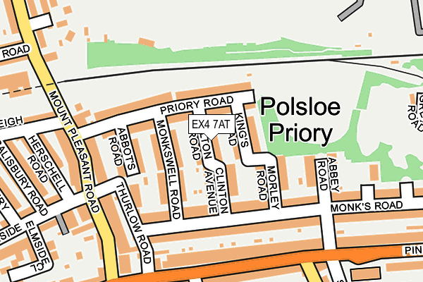 EX4 7AT map - OS OpenMap – Local (Ordnance Survey)