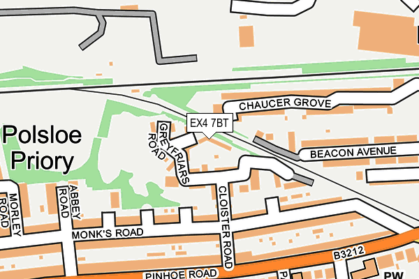 EX4 7BT map - OS OpenMap – Local (Ordnance Survey)
