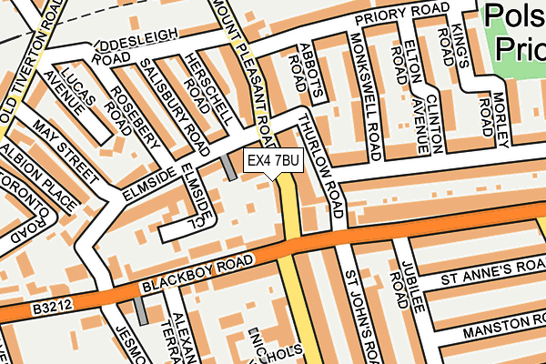 EX4 7BU map - OS OpenMap – Local (Ordnance Survey)