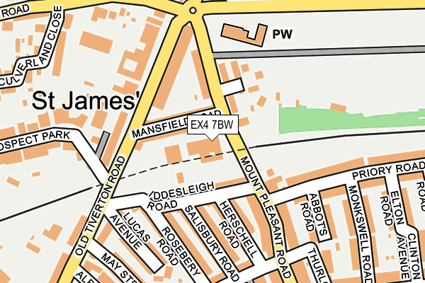 EX4 7BW map - OS OpenMap – Local (Ordnance Survey)