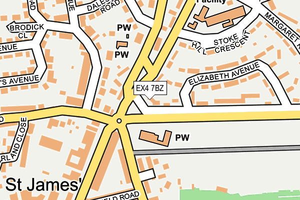 EX4 7BZ map - OS OpenMap – Local (Ordnance Survey)