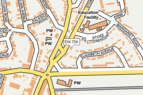 EX4 7DA map - OS OpenMap – Local (Ordnance Survey)