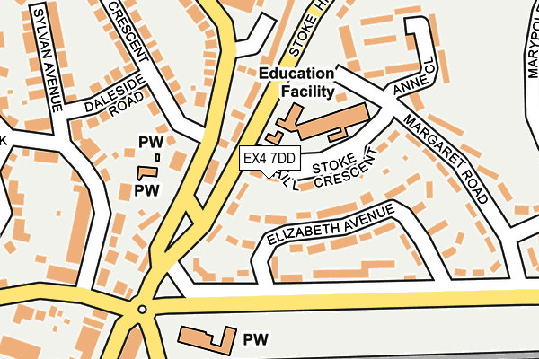 EX4 7DD map - OS OpenMap – Local (Ordnance Survey)