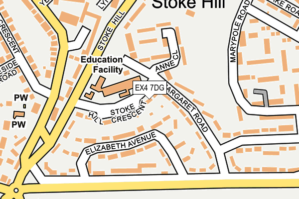 EX4 7DG map - OS OpenMap – Local (Ordnance Survey)