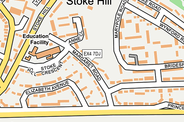 EX4 7DJ map - OS OpenMap – Local (Ordnance Survey)