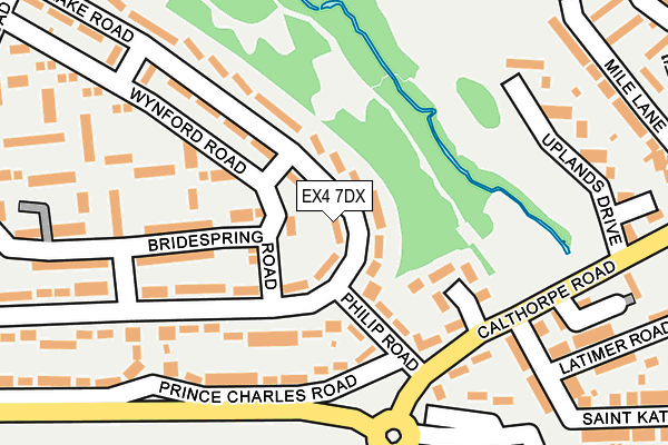 EX4 7DX map - OS OpenMap – Local (Ordnance Survey)