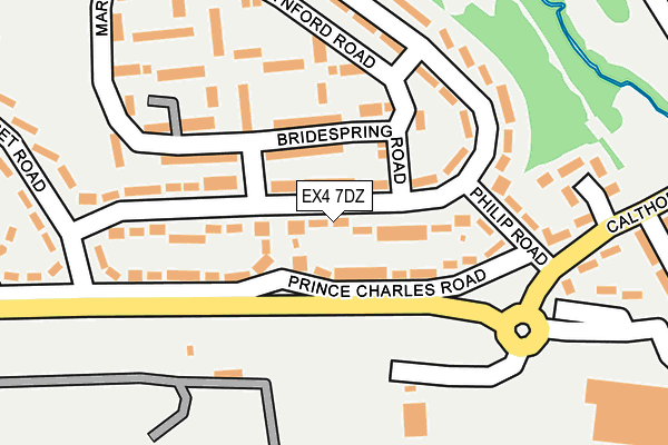 EX4 7DZ map - OS OpenMap – Local (Ordnance Survey)