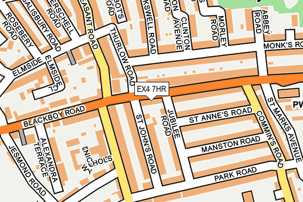 EX4 7HR map - OS OpenMap – Local (Ordnance Survey)