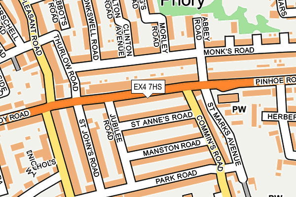 EX4 7HS map - OS OpenMap – Local (Ordnance Survey)