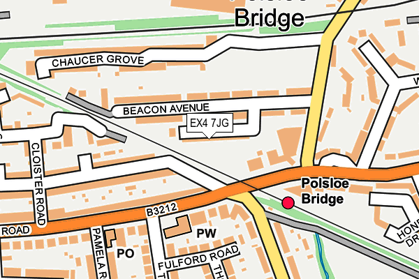 EX4 7JG map - OS OpenMap – Local (Ordnance Survey)