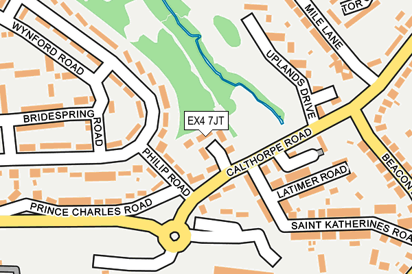EX4 7JT map - OS OpenMap – Local (Ordnance Survey)