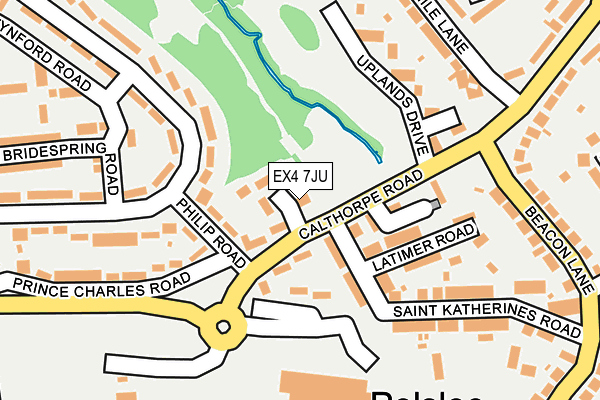 EX4 7JU map - OS OpenMap – Local (Ordnance Survey)