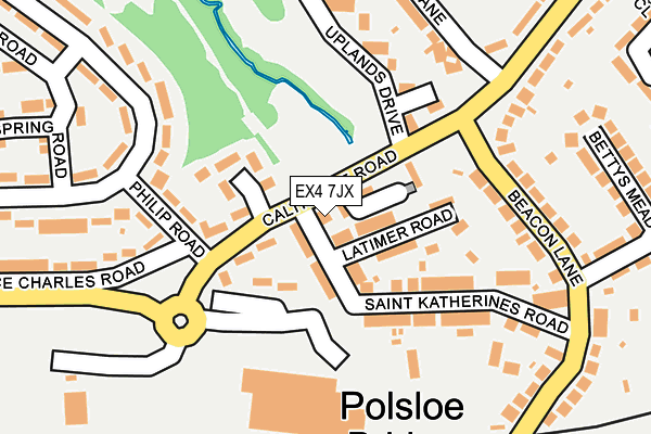 EX4 7JX map - OS OpenMap – Local (Ordnance Survey)