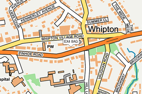 EX4 8AG map - OS OpenMap – Local (Ordnance Survey)