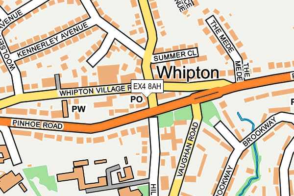 EX4 8AH map - OS OpenMap – Local (Ordnance Survey)