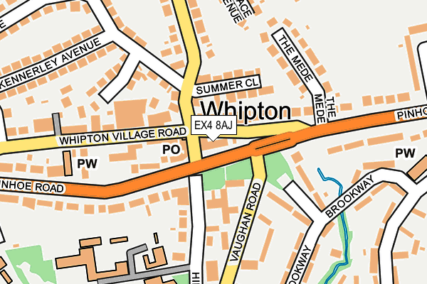 EX4 8AJ map - OS OpenMap – Local (Ordnance Survey)