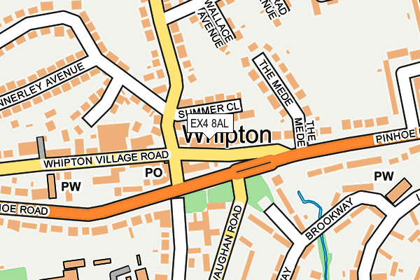 EX4 8AL map - OS OpenMap – Local (Ordnance Survey)