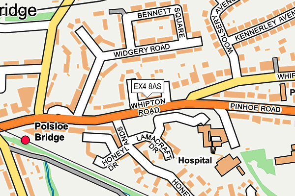 EX4 8AS map - OS OpenMap – Local (Ordnance Survey)