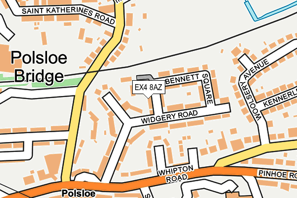 EX4 8AZ map - OS OpenMap – Local (Ordnance Survey)